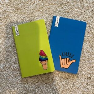 Mini Colorful Notebooks Set - Green and Blue